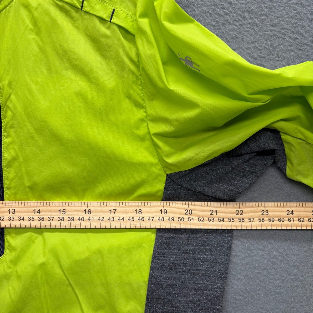Smartwool Merino Sport Ultra Light Hooded Jacket Lime Green Windbreaker Mens M - Picture 8 of 16